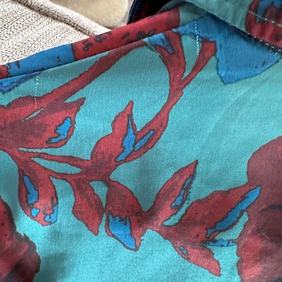 Urban Outfitters Windbreaker Jacket Womens SMALL Retro Cropped Full Zip Floral - Picture 10 of 13